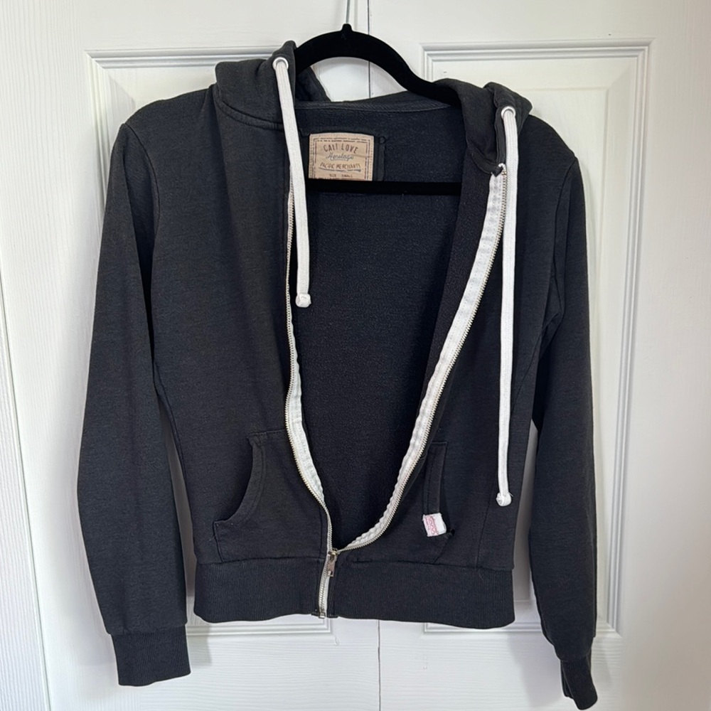 Charcoal Gray Hoodie Jacket